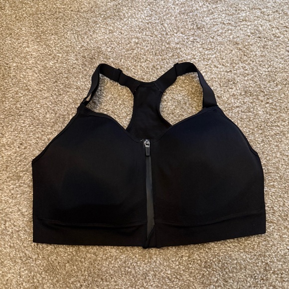 PINK Victoria's Secret Black Zip-Front Bra - Picture 1 of 3